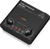 Behringer MIC300 Ламповый микрофонно-линейный предусилитель с лимитером, лампа 12AX7