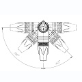 Neutrik NC5FRX разъем XLR угловой female кабельный 5 контактов