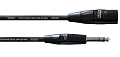 Cordial CIM 6 MV инструментальный кабель XLR male/джек стерео 6,3 мм male, 6,0 м, черный