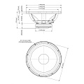 Eighteen Sound 18W2001/8  18" динамик НЧ, 8 Ом, 1200 Вт AES, 99 дБ, 37...3000 Гц