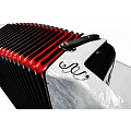 HOHNER The New Bravo III 96 white (A16711/A16712)  аккордеон 7/8, 3-голосный, правая клавиатура 37 клавиш, 7 регистров, левая клавиатура 96 басов, 3 регистра, цвет белый, диапазон (F-F), вес 8,6 кг