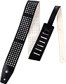 DUNLOP BMF07BK 2.5" Square Perforations Ремень гитарный кожаный, квадратная перфорация