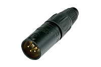 Neutrik NC4MX-B кабельный разъем XLR male черненый корпус, золоченые контакты 4 контакта