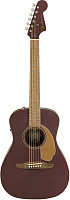 FENDER Malibu Player Burgundy Satin WN электроакустическая гитара, цвет бордовый