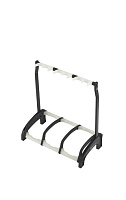 K&M 17513-016-00 Guardian 3 напольная стойка для трёх электрогитар, прозрачные саппорты