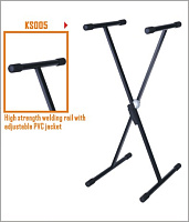 VESTON KS005  стойка для клавишных инструментов с ручкой-зажимом, Х-образная, 170 - 970 мм., сталь
