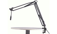 K&M 23850-321-55 микрофонная стойка со струбциной и микрофонным держателем (пантограф), длина 460-960 мм., цвет черный