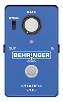 Behringer PH9 Гитарная педаль эффектов фейзер с аутентичным звучанием, фазовый сдвиг 90 градусов