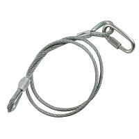 American Dj safety 60cm (60kg)  6mm  Страховочный трос. Стальной, диаметр 6,0мм, длина 60см, до 60кг. С карабином