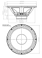 Eighteen Sound 15NMB1000/8 15" динамик НЧ, неодим, 8 Ом, 900 Вт AES, 101 дБ, 45...2500 Гц