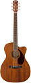 Fender PM-3C Triple-0 All-Mah w/case Акустическая гитара с кейсом, цвет натуральный (красное дерево)