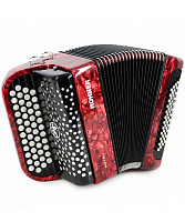 HOHNER Nova II 60 A (A1233) red кнопочный аккордеон гриф C, цвет красный