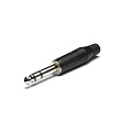 Amphenol ACPS-GB  Разъем 1/4" (6.35 мм) стереоджек, штекер на кабель, черный корпус