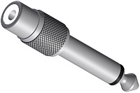 Procab VC104  Переходник Jack 6.3 мм моно (вилка) RCA (розетка)