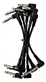 STANDS & CABLES PAC006 Кабель для соединения педалей, Jack угловой -Jack угловой, 15см. 6шт. в упаковке