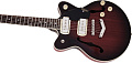 GRETSCH G2655-P90 Streamliner Jr. Double-Cut P90 Claret Burst полуакустическая гитара, цвет коричневый