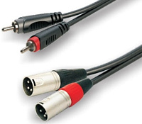 ROXTONE RACC190/6 Аудиокабель 2 x RCA - 2 x XLR male 3P, AC010, длина 6 метров