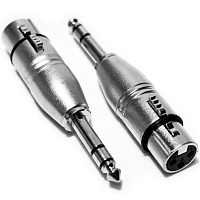 ROXTONE RA016 Переходник 3P XLR Female  6.3 мм stereo Jack Male, металл