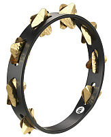 MEINL STA1B-BK  деревянный тамбурин 10" (профессиональный), 1 ряд джинглов (латунь, треугольная форма), цвет черный