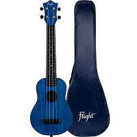 FLIGHT TUSL 35 DB укулеле Travel, LONG NECK, сопрано, синяя, пластик