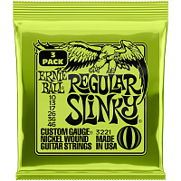 ERNIE BALL 3221  набор из 3-х комплектов струн для электрогитары, Nickel Wound Regular Slinky (10-46)