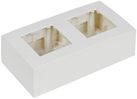 Audac WB45D/W Рамка с настенной коробкой для поверхностного монтажа двух модулей 45x45 мм
