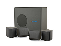 CVGAUDIO SUBSET-BL / SAT-S3 Профессиональный пассивный комплект из сабвуфера и четырех сателлитов, Hi-Pass / Low-pass пассивные фильтры, 200 Вт/4 Ом, цвет черный