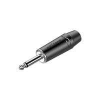 ROXTONE RJ2PX-BN Разъем  jack 1/4" моно, максимальный диаметр кабеля 10 мм, цвет черный