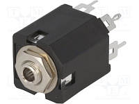 Amphenol ACJS-MV35-5 Панельный разъем Jack 3.5 мм, металлическая гайка, стерео