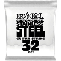 ERNIE BALL 1932 одиночная струна для электрогитары. Нержавеющая сталь, калибр .032