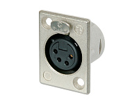 Neutrik NC4FP-1 панельный разъем XLR female 4 контакта