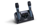 Pasgao PAW3100C/PAH907C 656,1/678,5MHz радиосистема с двумя ручными динамическими микрофонами, встоенное зарядное устройство, фиксированная частота