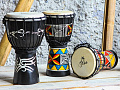 YUKA DJWT06-12  джембе, веревочная настройка, размер: 6"(15см) х12"(30см), материал - дерево, мембрана - натуральная кожа