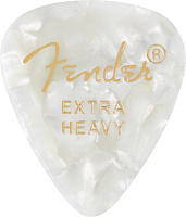 FENDER 351 Shape Premium Picks Extra Heavy White Moto 12 Count набор медиаторов, 12 шт., цвет белый