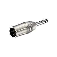 ROXTONE RA3XMJM Переходник 3P XLR Male  6.3 мм stereo Jack Male, Metal