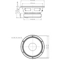 Eighteen Sound 8M400F/8  8" динамик СЧ, 8 Ом, 250 Вт AES, 100,5 дБ, 120-6100 Гц