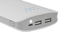 Defender ExtraLife 10400 Внешний аккумулятор, белый,10400mAh,2USB,5V/1A+2.1A