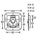 Adam Hall 17295 Замок для кейса бабочка, 102х106х9 мм