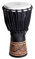 YUKA DJWN08-16BK3  Джембе, серии Natural, веревочная настройка, 8"(20см) х 16"(40см)