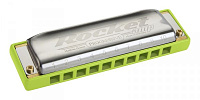 HOHNER Rocket Amp 2015/20 G (M2015086X)  губная гармоника - корпус пластик ABS ярко салатового цвета, крышки из нержавеющей стали. Доступ на 30 дней к бесплатным урокам