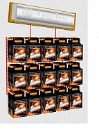 HOHNER MZ99400 Harmonica pop wall #60 настенная витрина для губных гармоник Hohner, вмещает 60 гармоник.