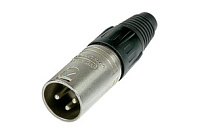 Proel XLR3MVPRO Разъем XLR - папа, 3-пиновый, резиновый держатель под кабель с нейлоновой вставкой, никелированные контакты. Корпус алюминий, цвет никель