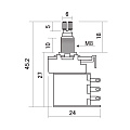 Hosco H-POT-500B потенциометр 500 кОм, линейная характеристика B