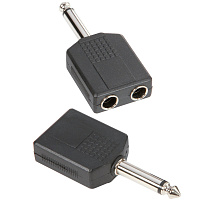 Adam Hall 7547  Y-переходник 2 x 6.3 mono Jack(F) - 6.3 mono Jack