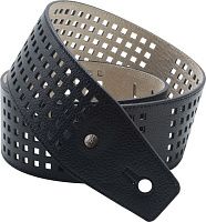 DUNLOP BMF07BK 2.5" Square Perforations Ремень гитарный кожаный, квадратная перфорация
