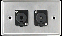 Atlas IED SG-QTRSL-F2  Настенная панель 2хJack 6.3 мм, с фиксатором