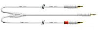 Cordial CFY 3 WCC-LONG-SNOW кабель джек стерео 3.5 мм - 2 RCA, длина 3 м, цвет белый